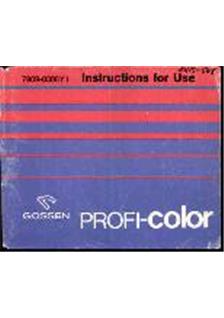 Gossen Profi- Six sbc manual. Camera Instructions.